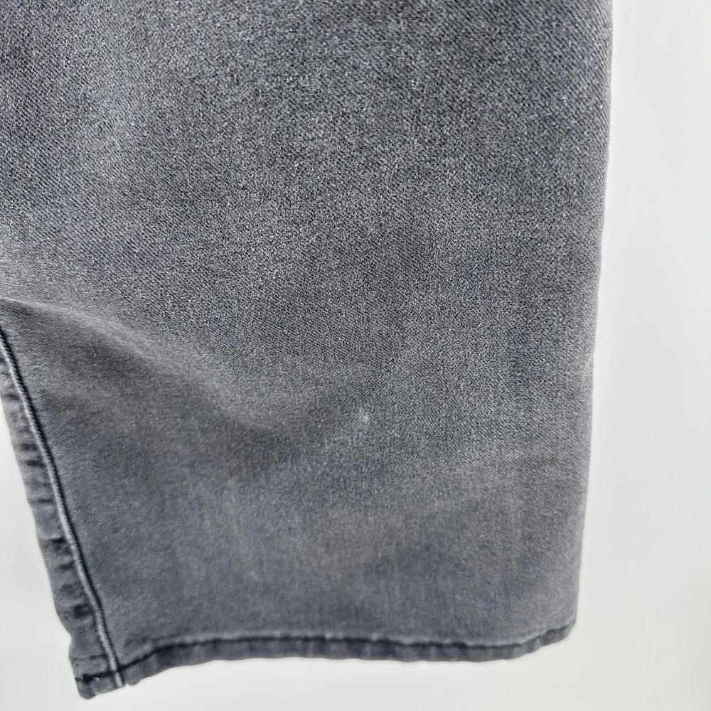 Old Navy Baggy Wide Leg Jeans Girls 10 Black Denim High Rise Built-In Tough‎